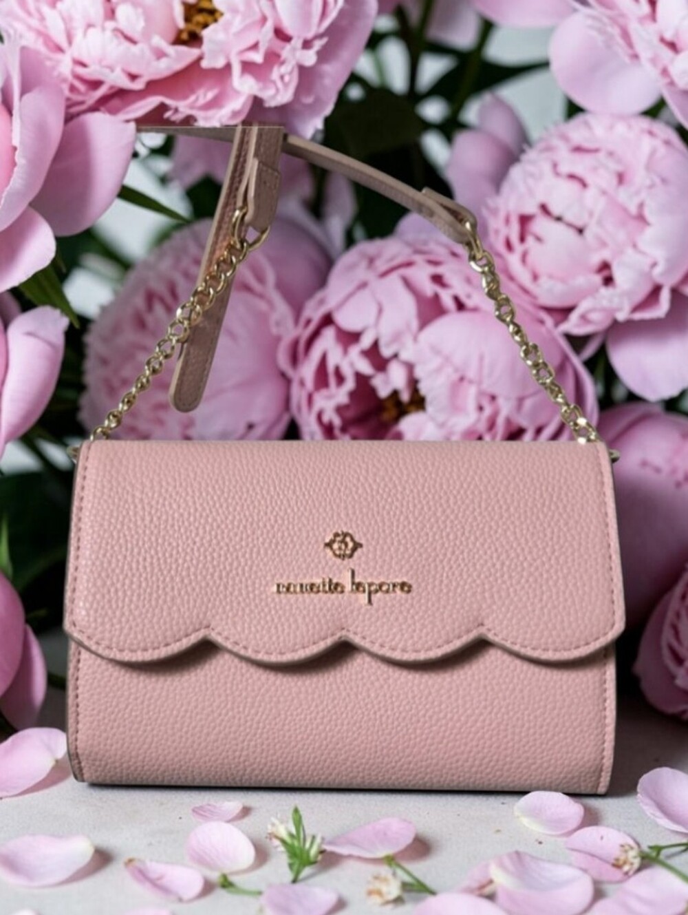 Nanette Lepore Pink Leather Chain-Handle Shoulder Bag